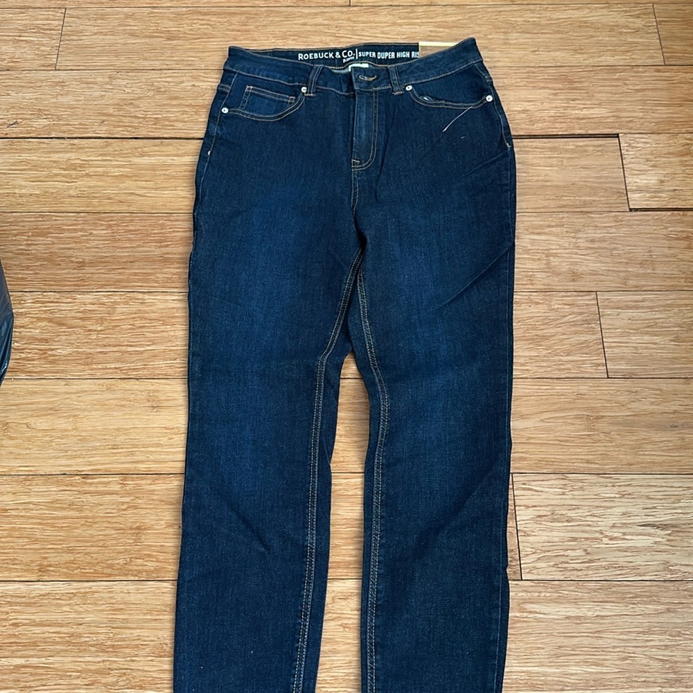 New super high rise stretch jeans size 10